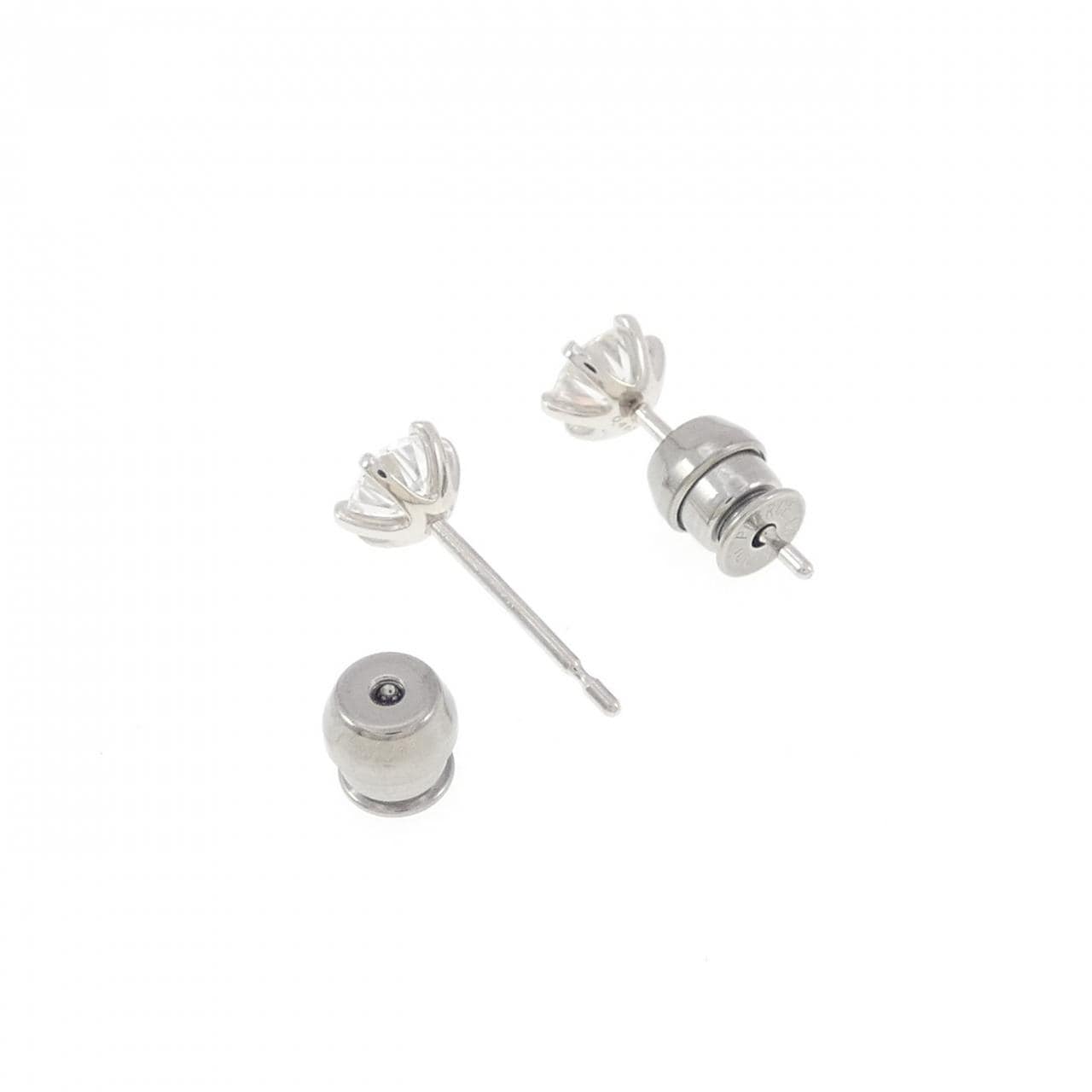 【リメイク】PT900/ST ダイヤモンド ピアス 0.403CT 0.416CT D VS1 EX-VG