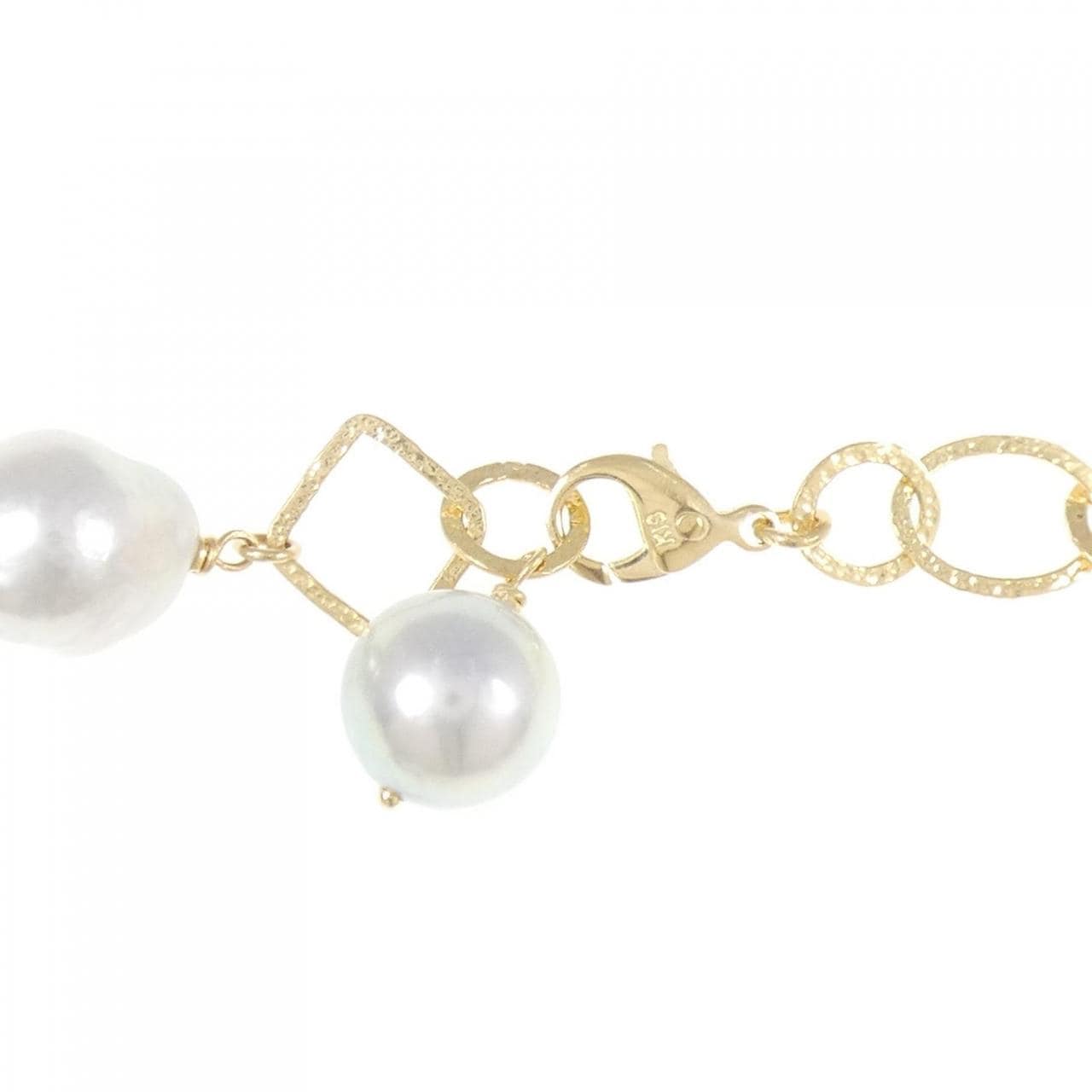 K18YG 白蝶パール ネックレス