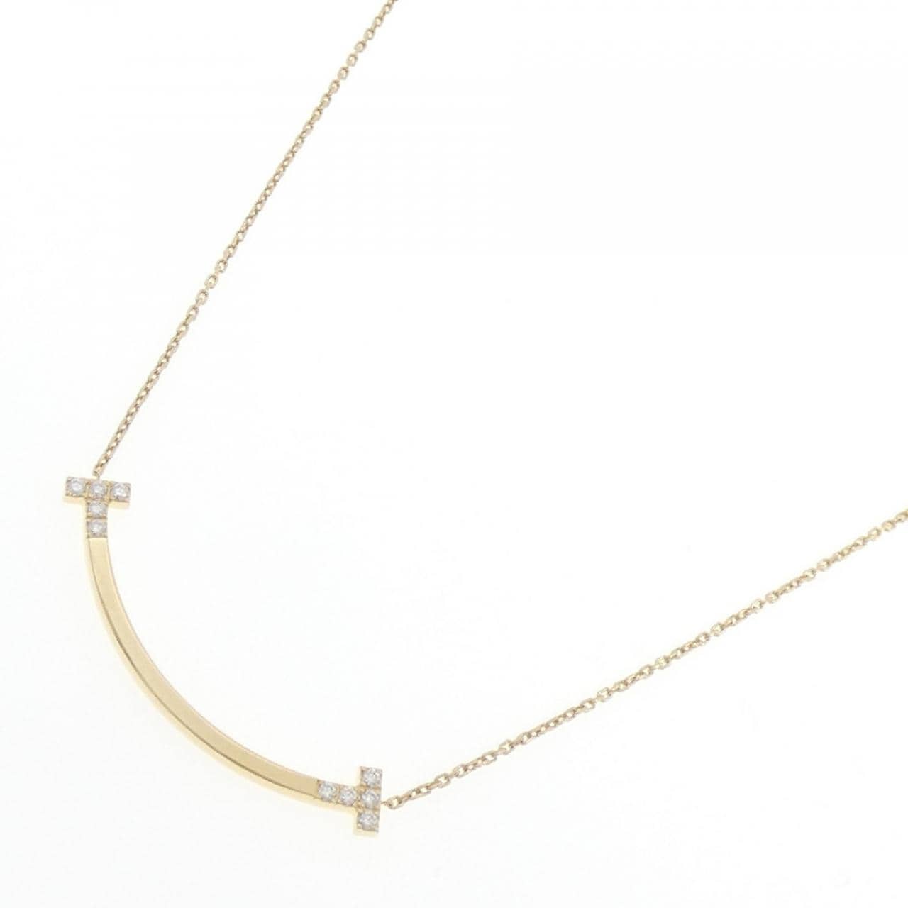 ティファニー Tスマイル ミディアム ネックレス 0.19CT