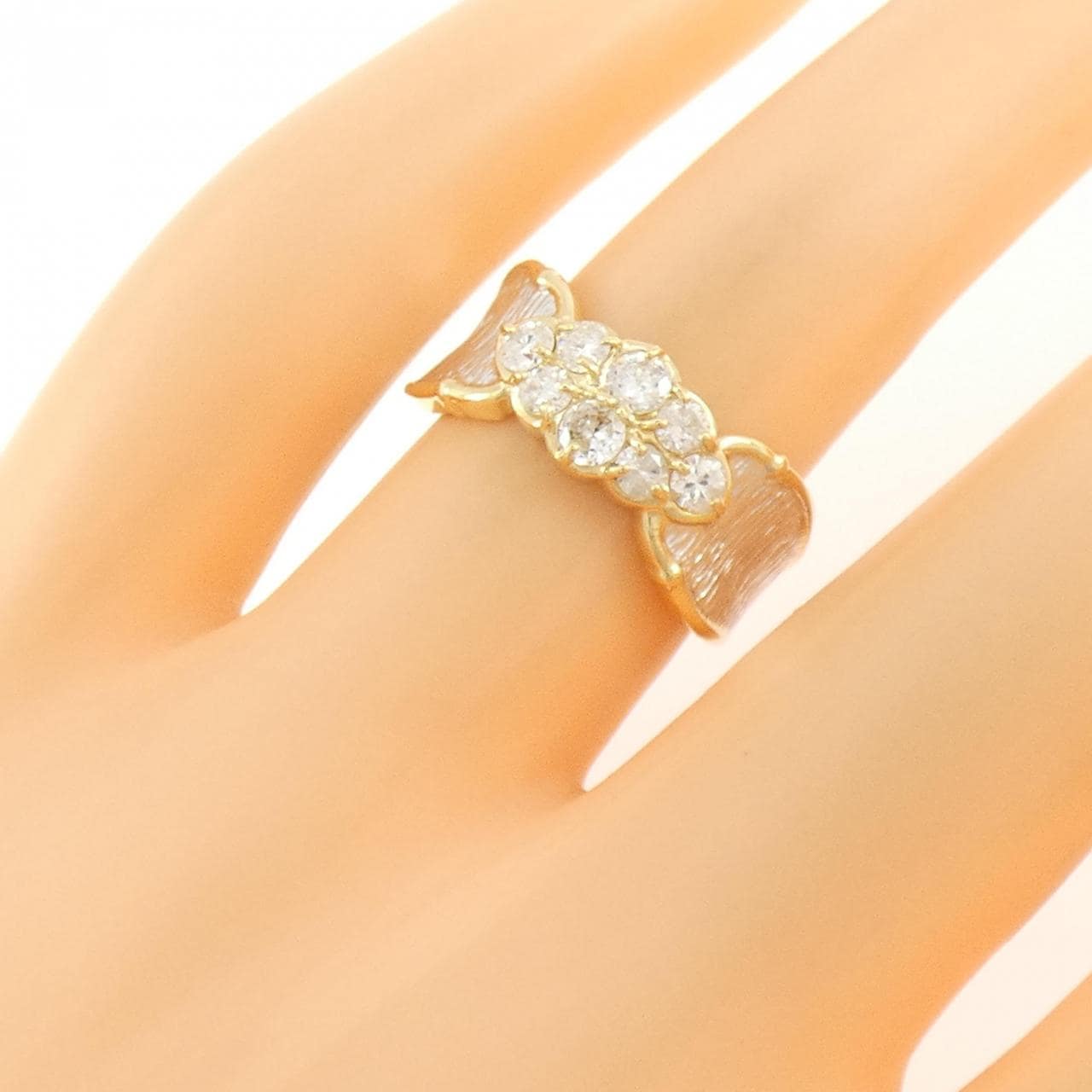 K18YG/K18WG ダイヤモンド リング 0.48CT