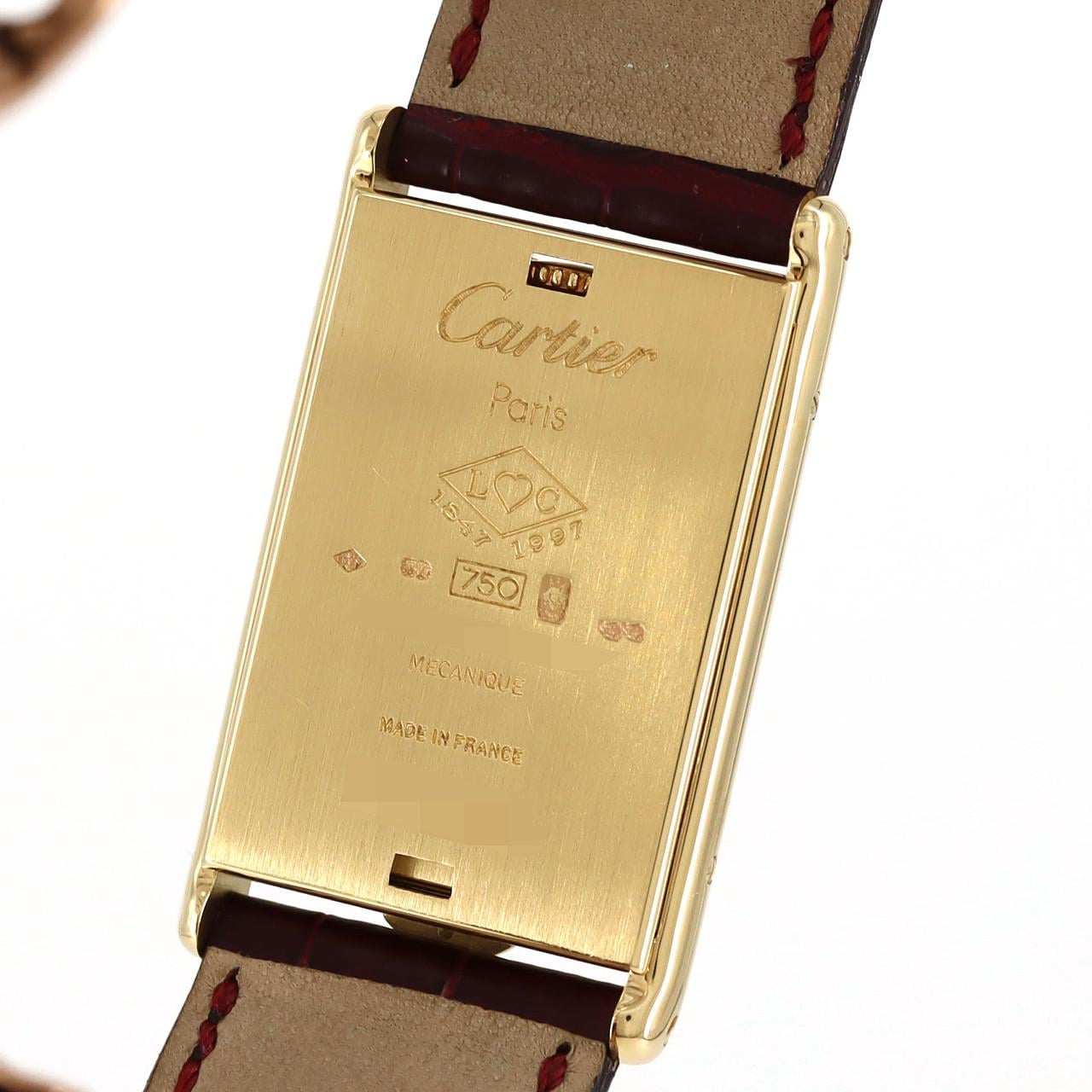 Cartier Tank Basculant YG 150th LIMITED W1523556 YG Manual Winding