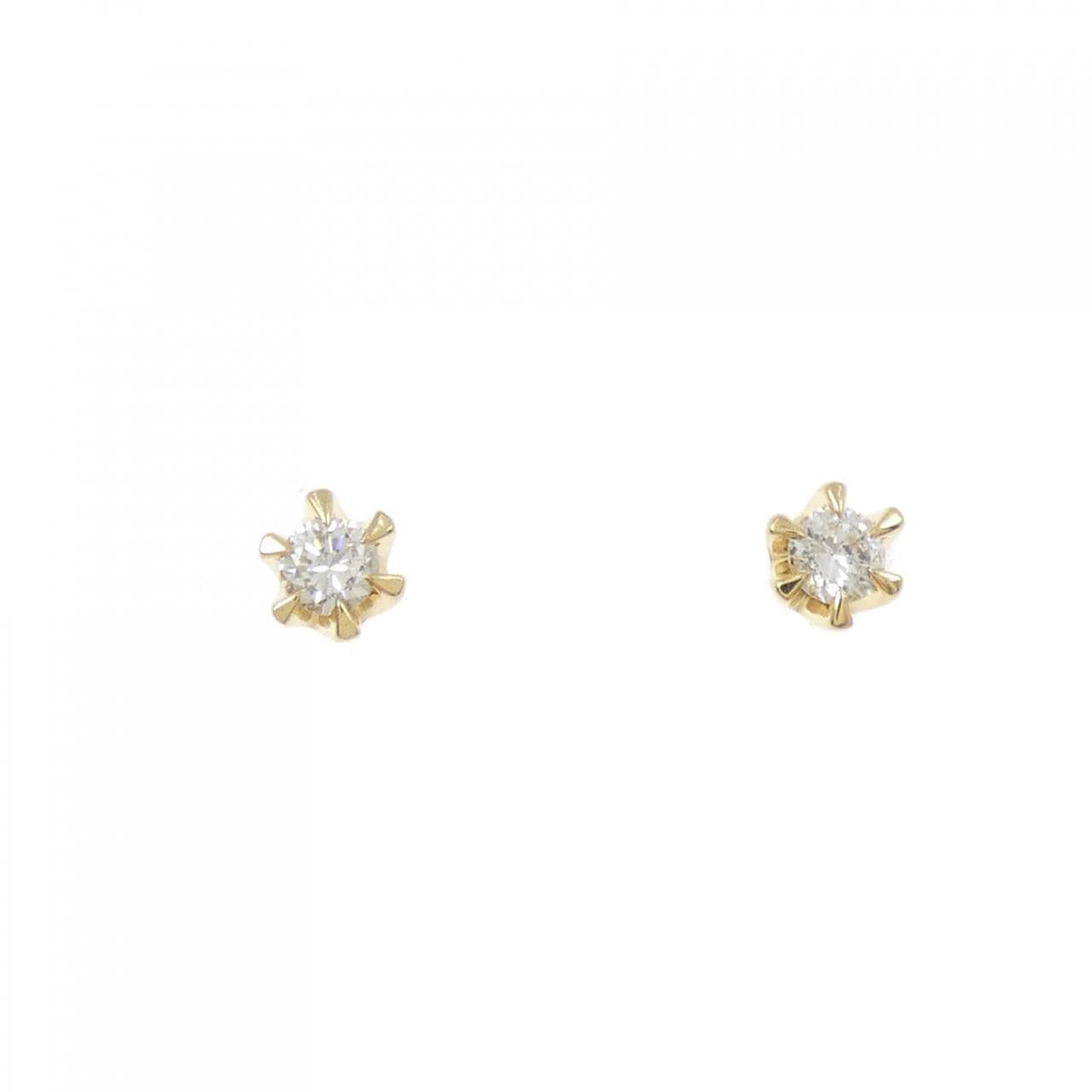 K18YG ダイヤモンド ピアス 0.20CT