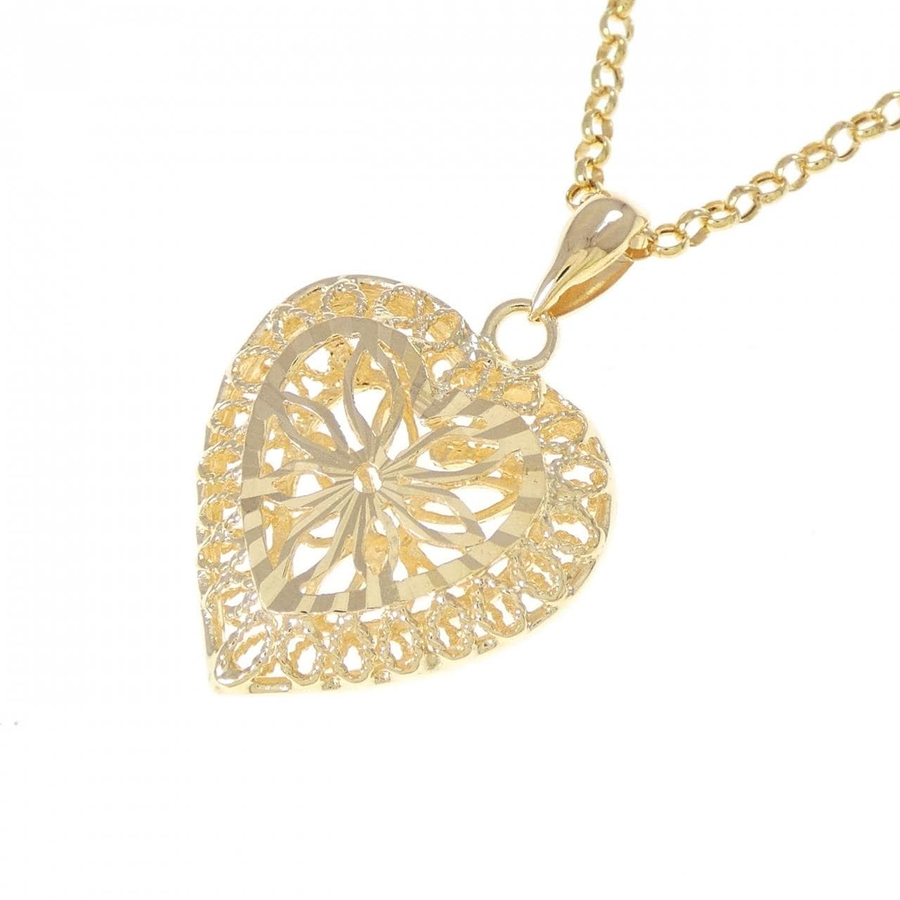 K18YG ハート ネックレス