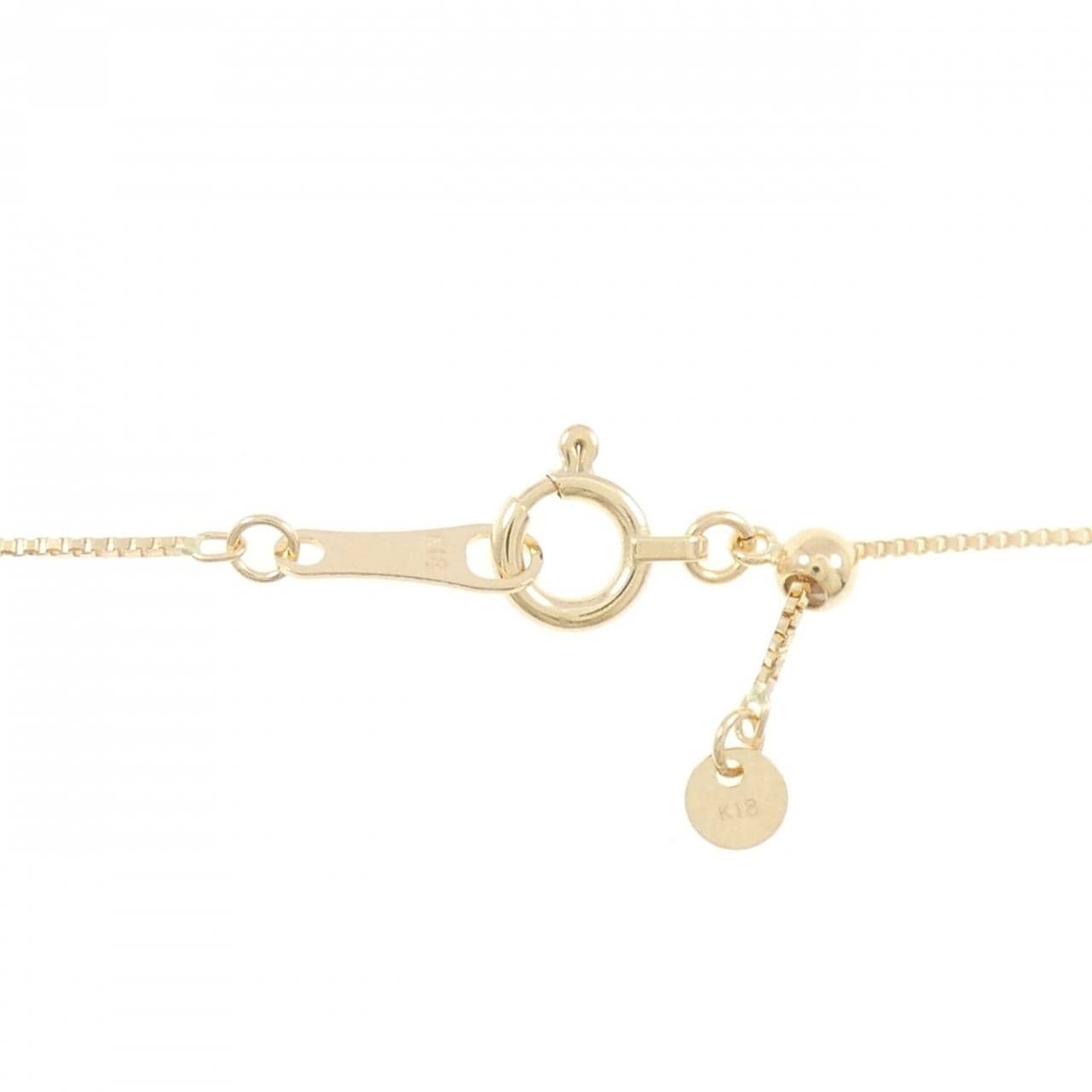 K18YG イニシャルH ダイヤモンド ネックレス 0.08CT