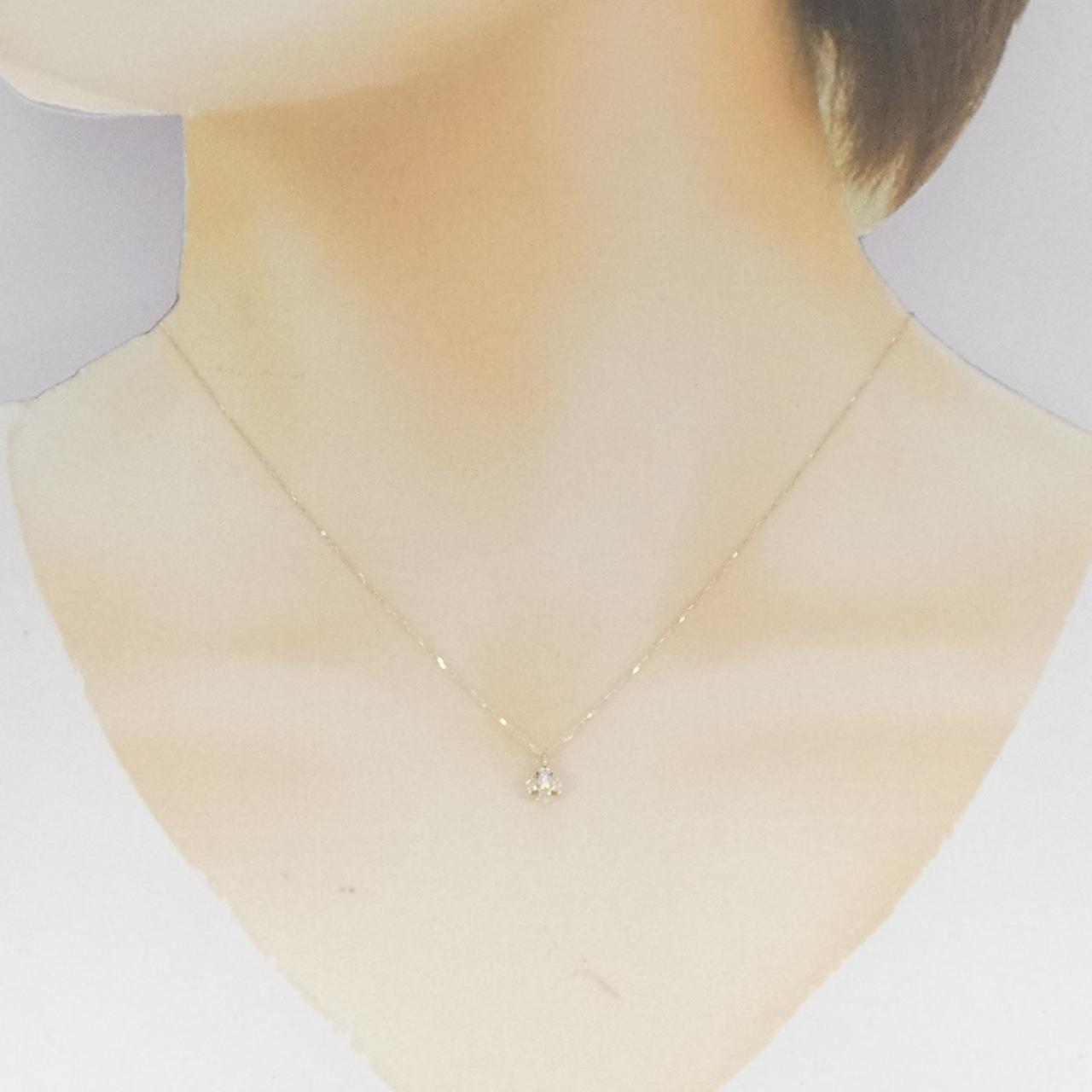 【新品】K10YG ダイヤモンド ネックレス 0.10CT