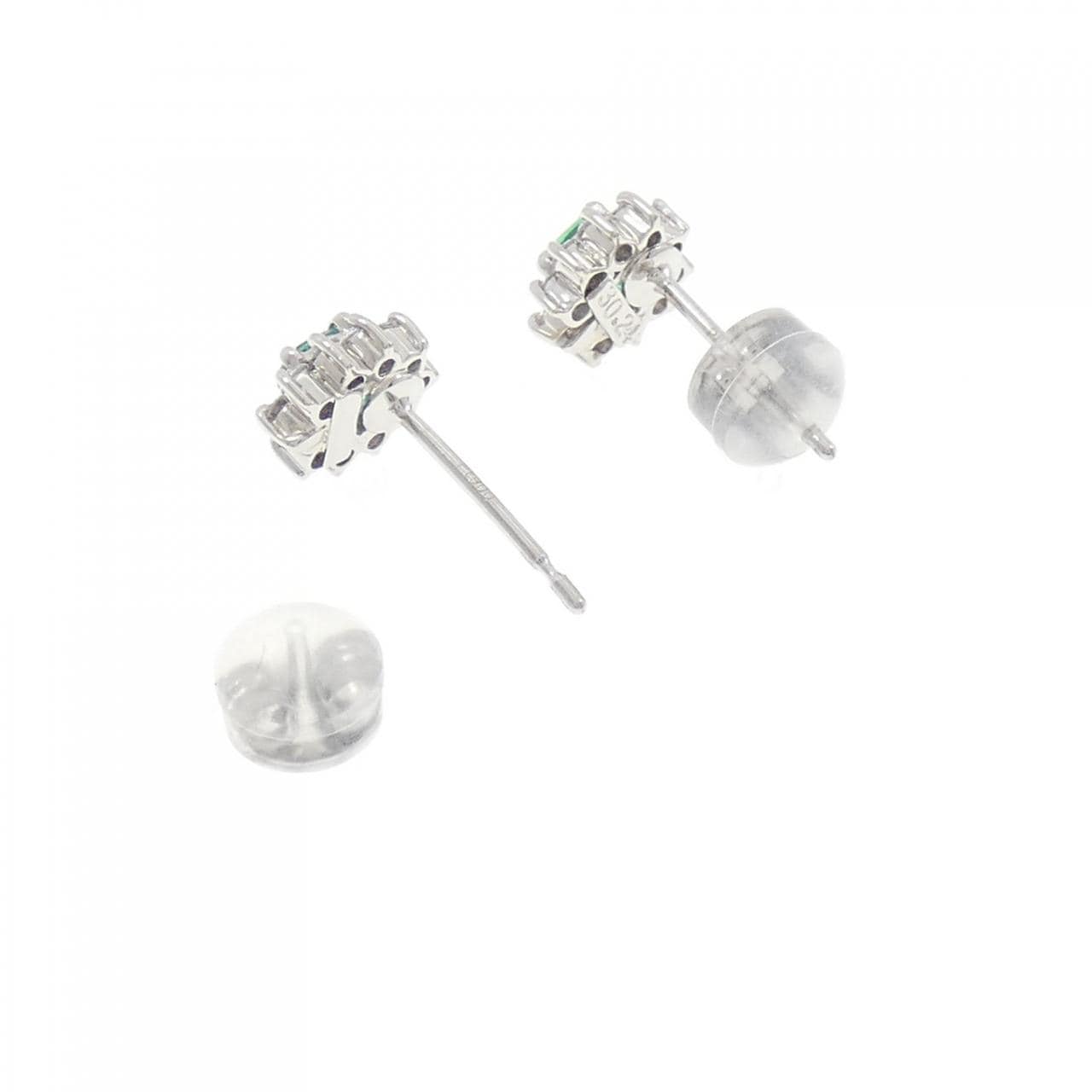 PT900 エメラルド ピアス 0.30CT