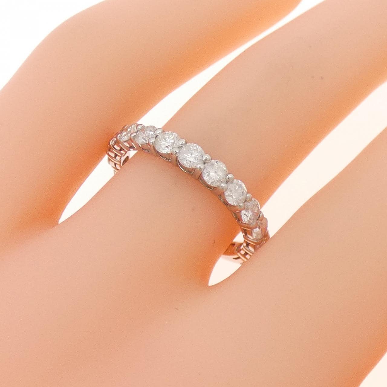 PT900 ハーフエタニティ ダイヤモンド リング 1.00CT