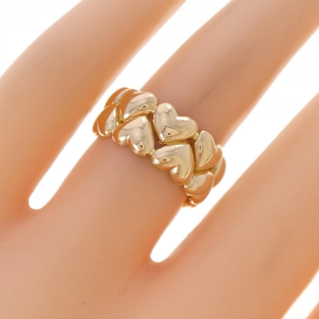 K18YG ハート リング