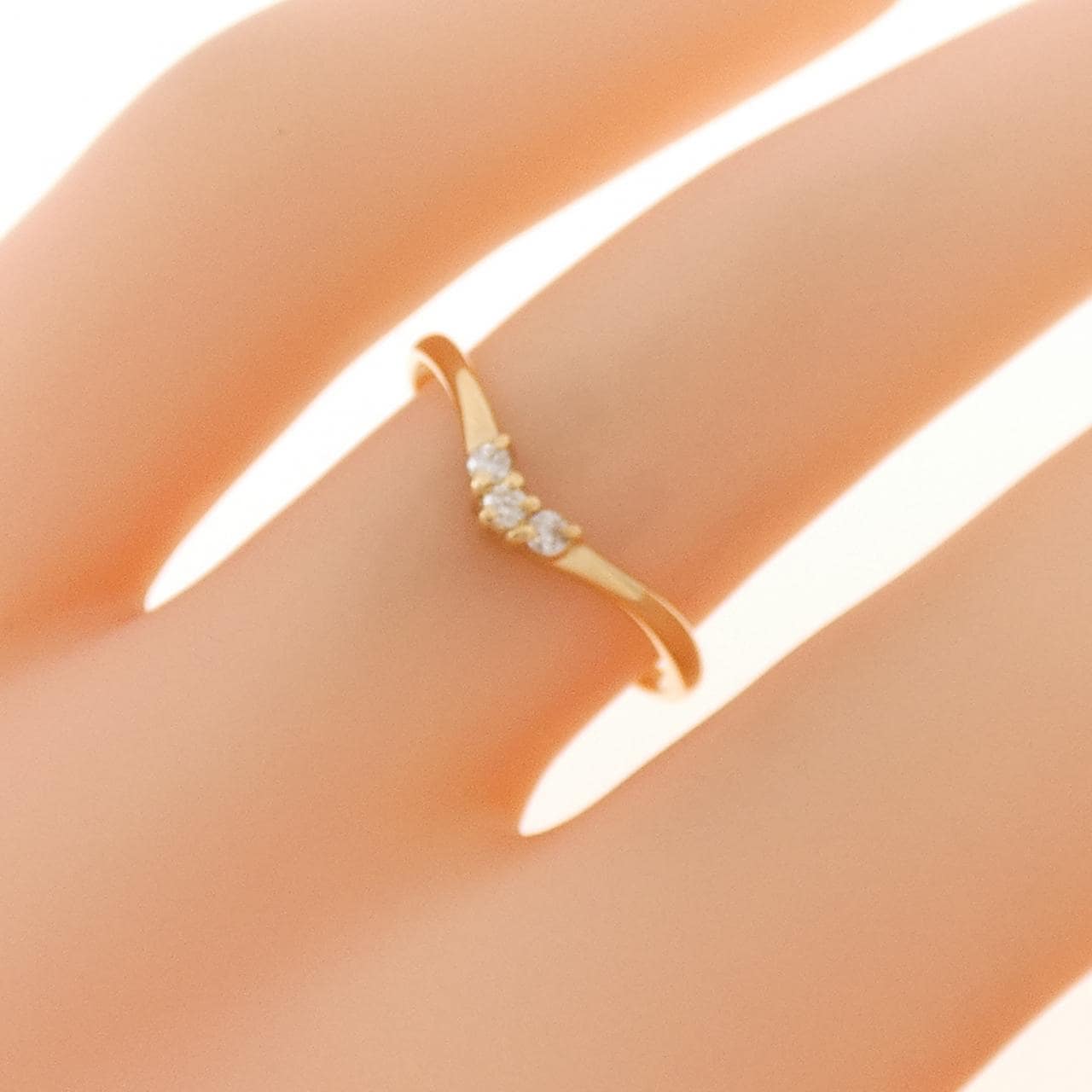 K18YG ダイヤモンド リング 0.05CT