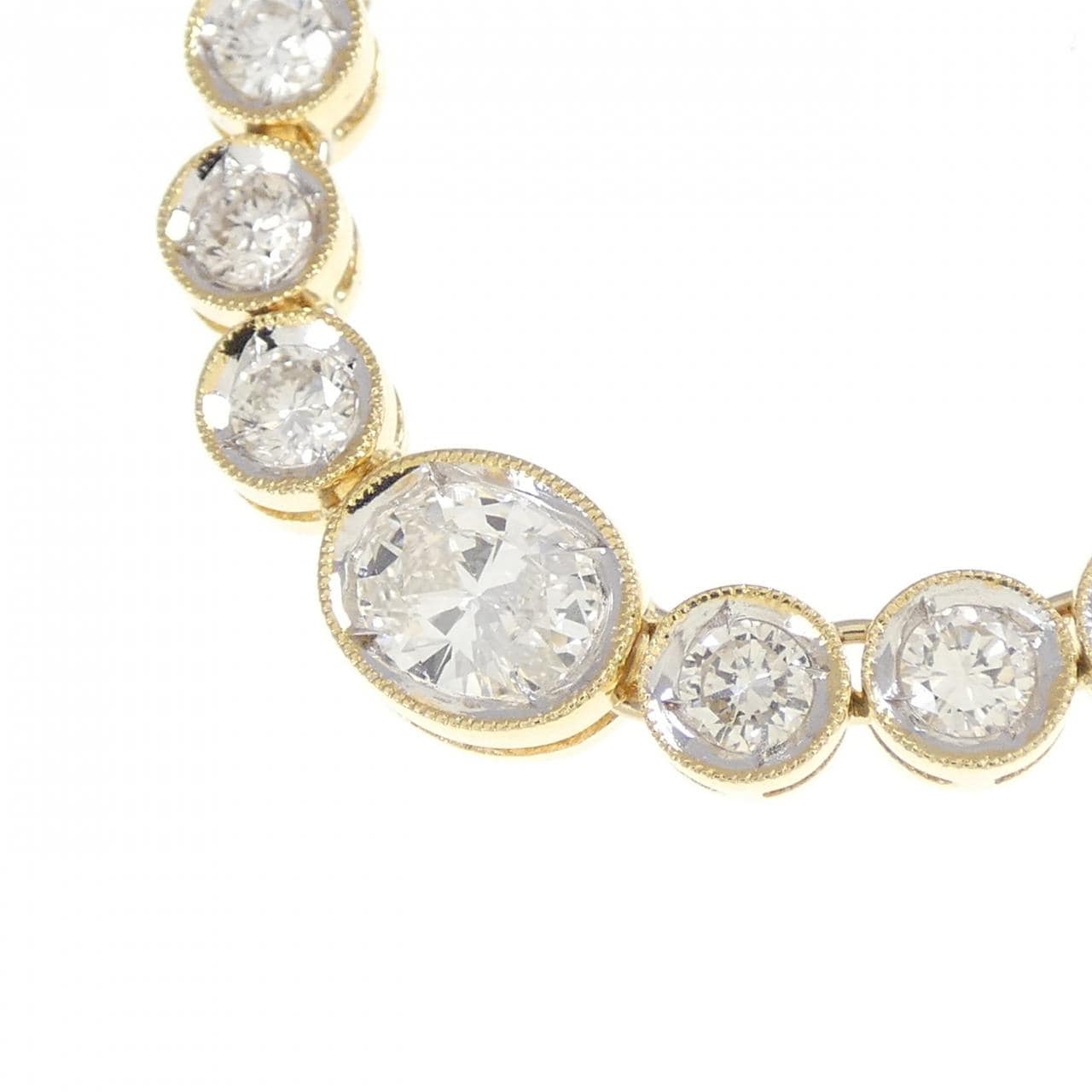 K18YG/K18WG ダイヤモンド ネックレス 7.95CT