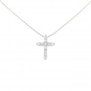 PT900/PT850 クロス ダイヤモンド ネックレス 0.32CT