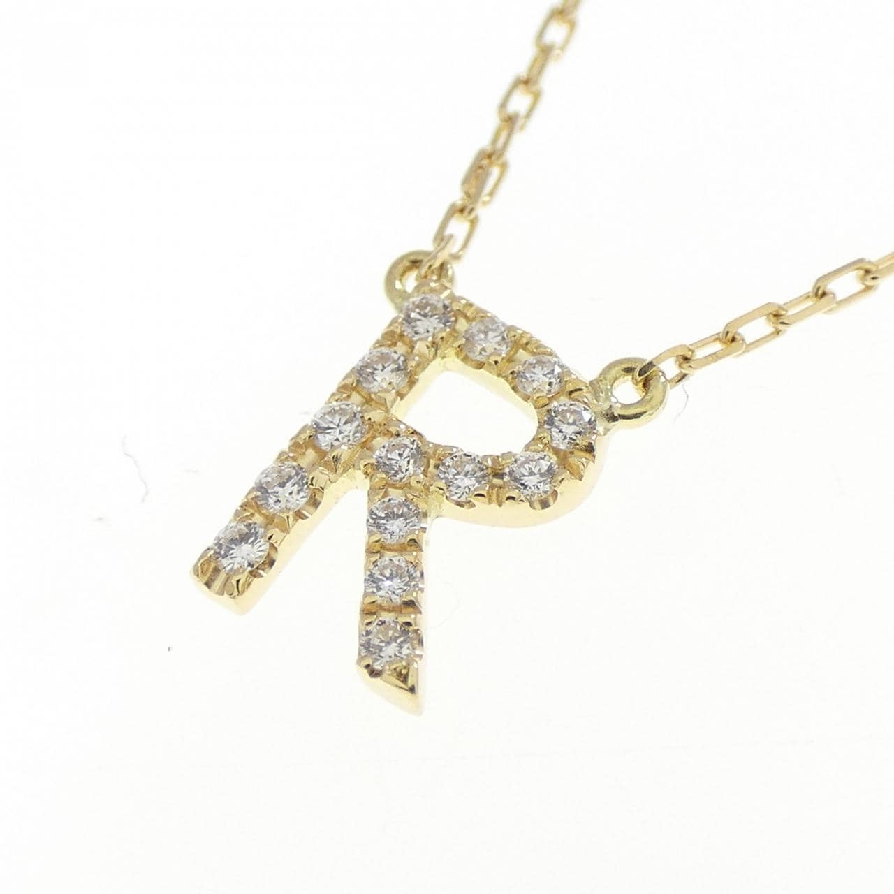 アーカー イニシャル ネックレス 0.06CT