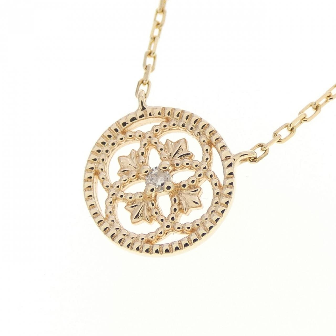 アガット ダイヤモンド ネックレス 0.01CT