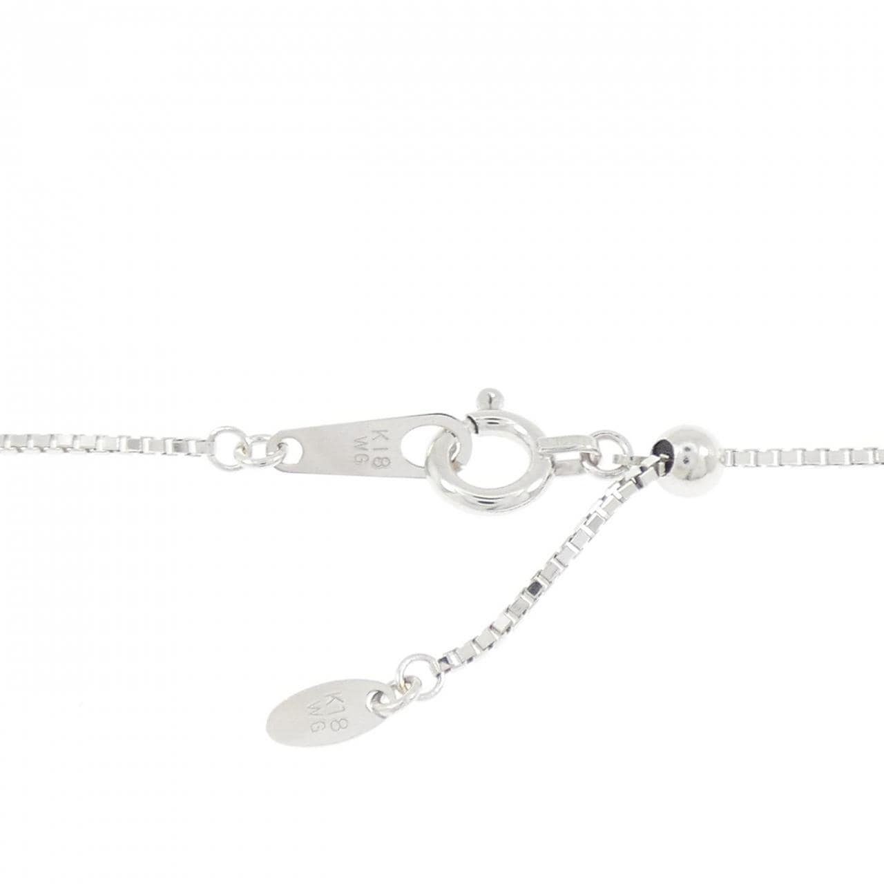 K18WG ハート ダイヤモンド ネックレス 0.20CT
