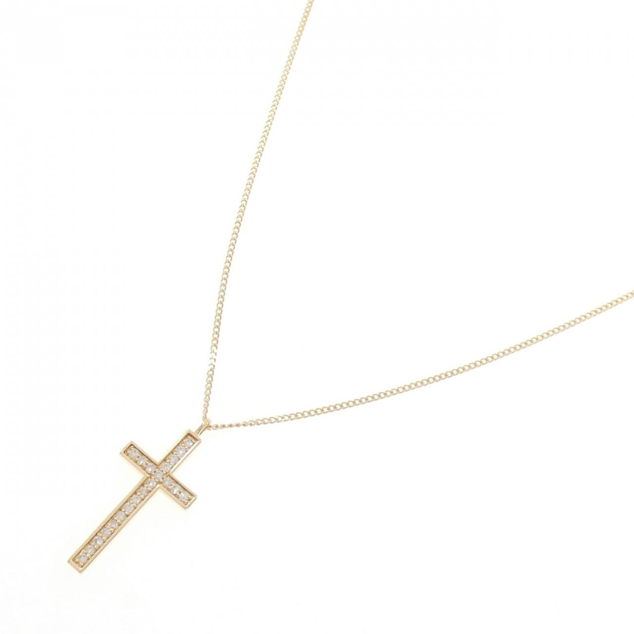 エテ クロス ダイヤモンド ネックレス 0.08CT