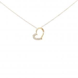 K18YG ハート ダイヤモンド ネックレス 0.10CT