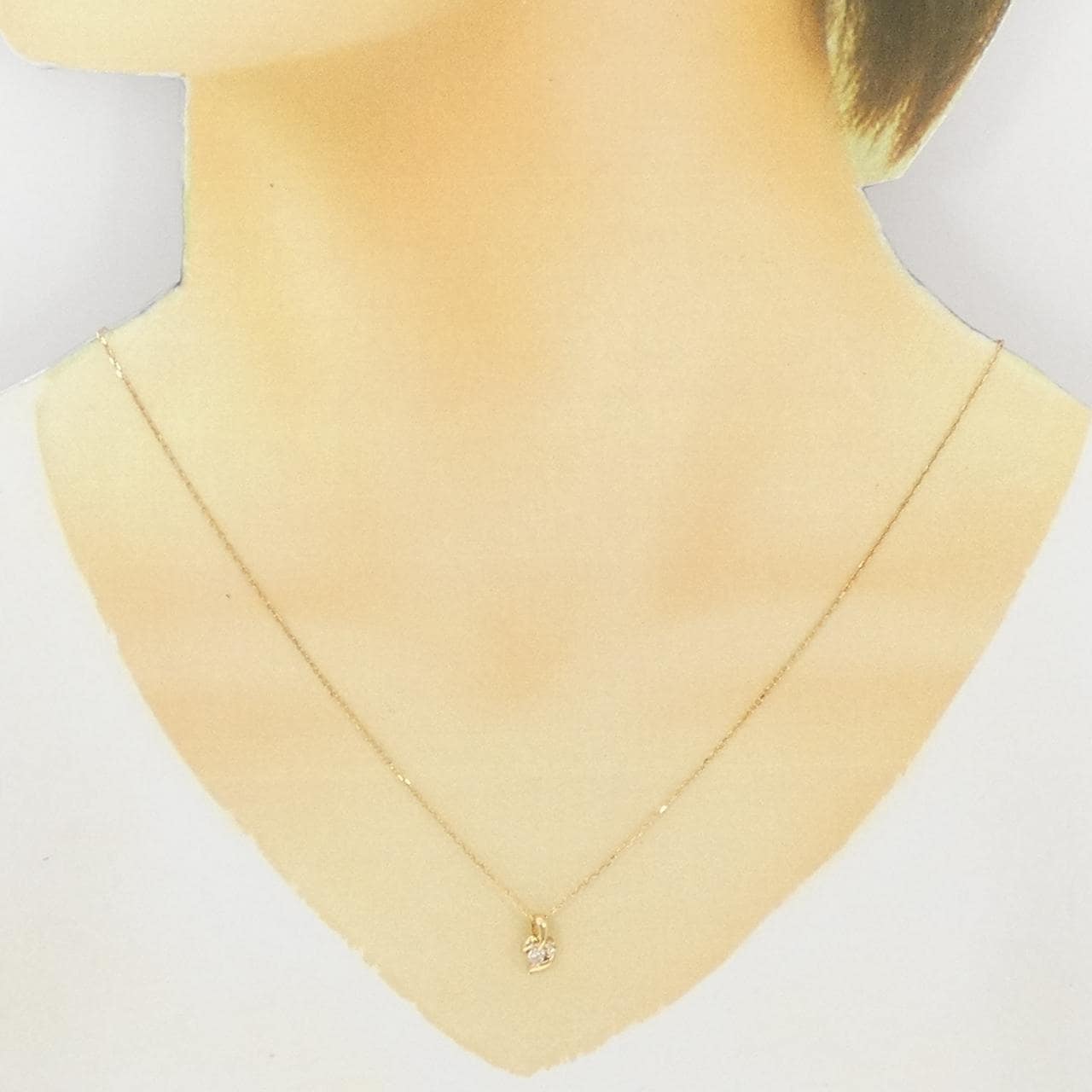 K18YG ダイヤモンド ネックレス 0.09CT