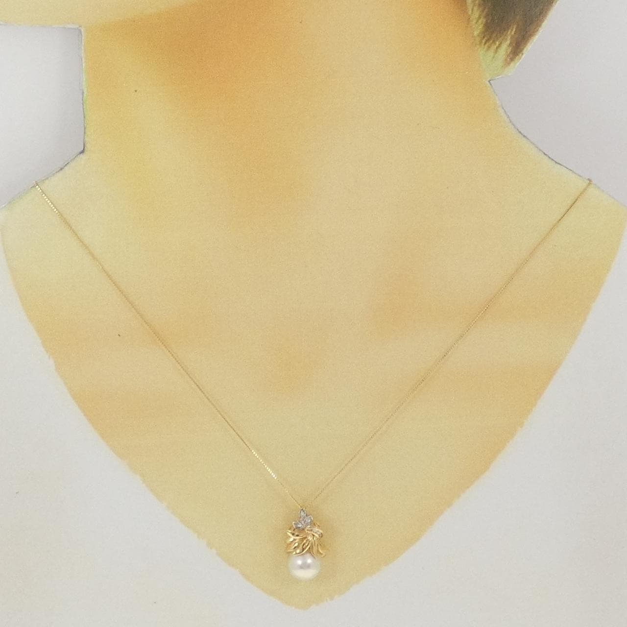 750YG/750WG/K18 アコヤパール ネックレス 9.7mm