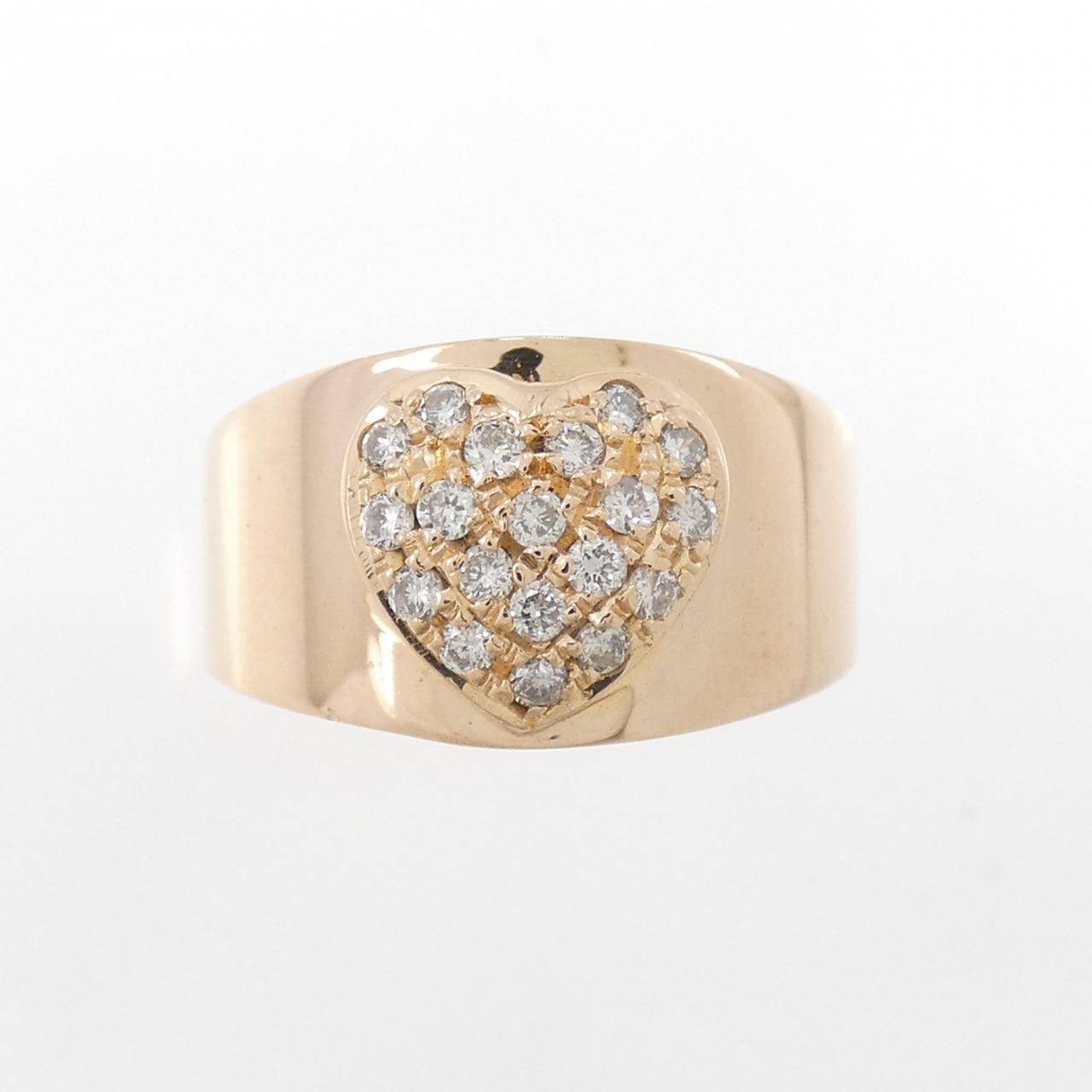 K18PG 心形钻石戒指 0.23CT