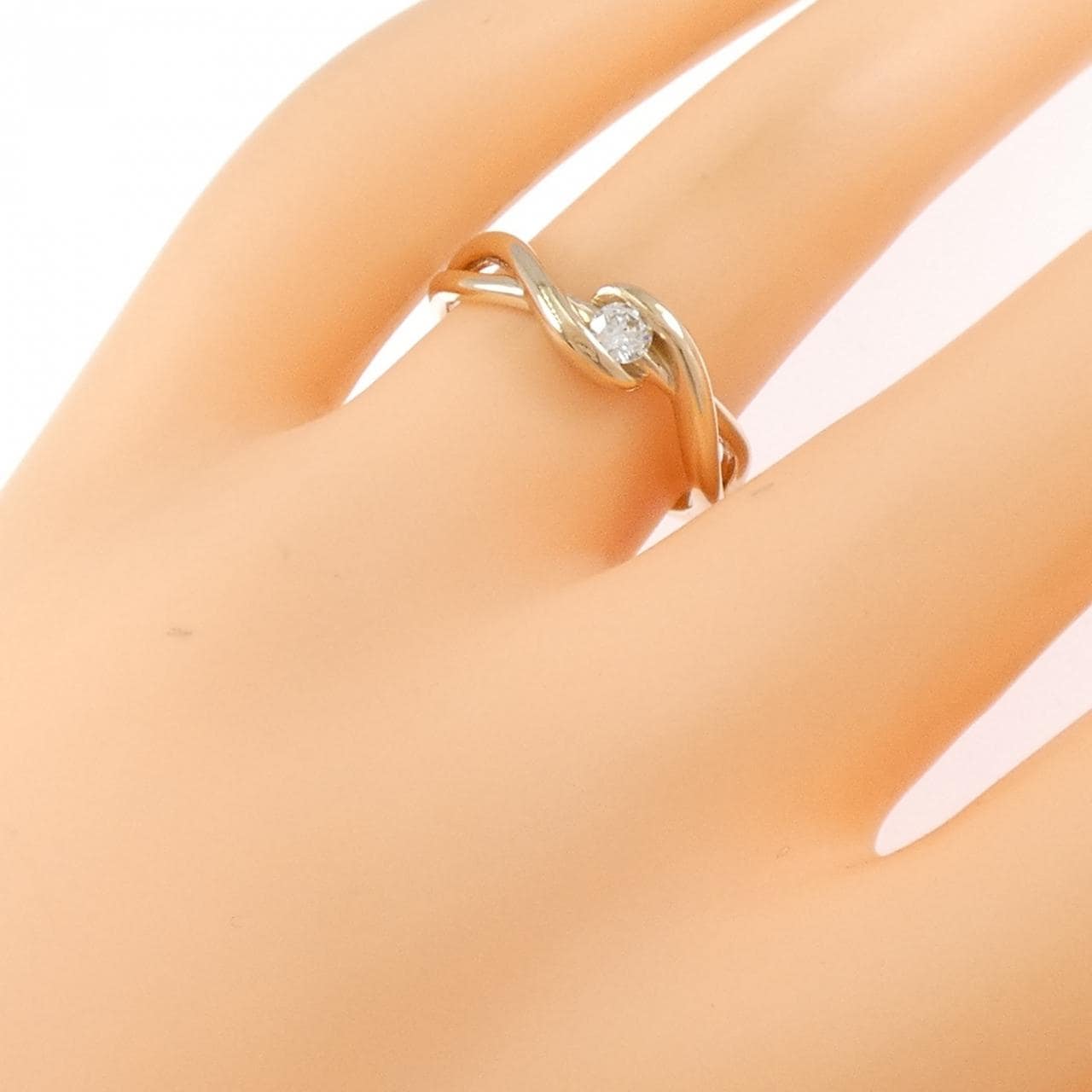 K18PG ダイヤモンド リング 0.15CT