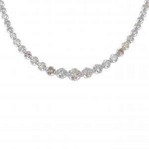 K18WG ダイヤモンド ネックレス 5.00CT