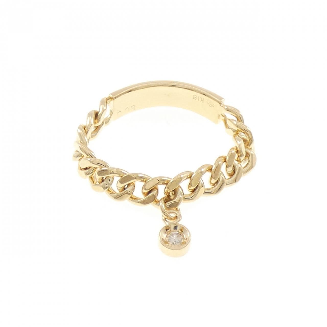 K18YG ダイヤモンド リング 0.03CT