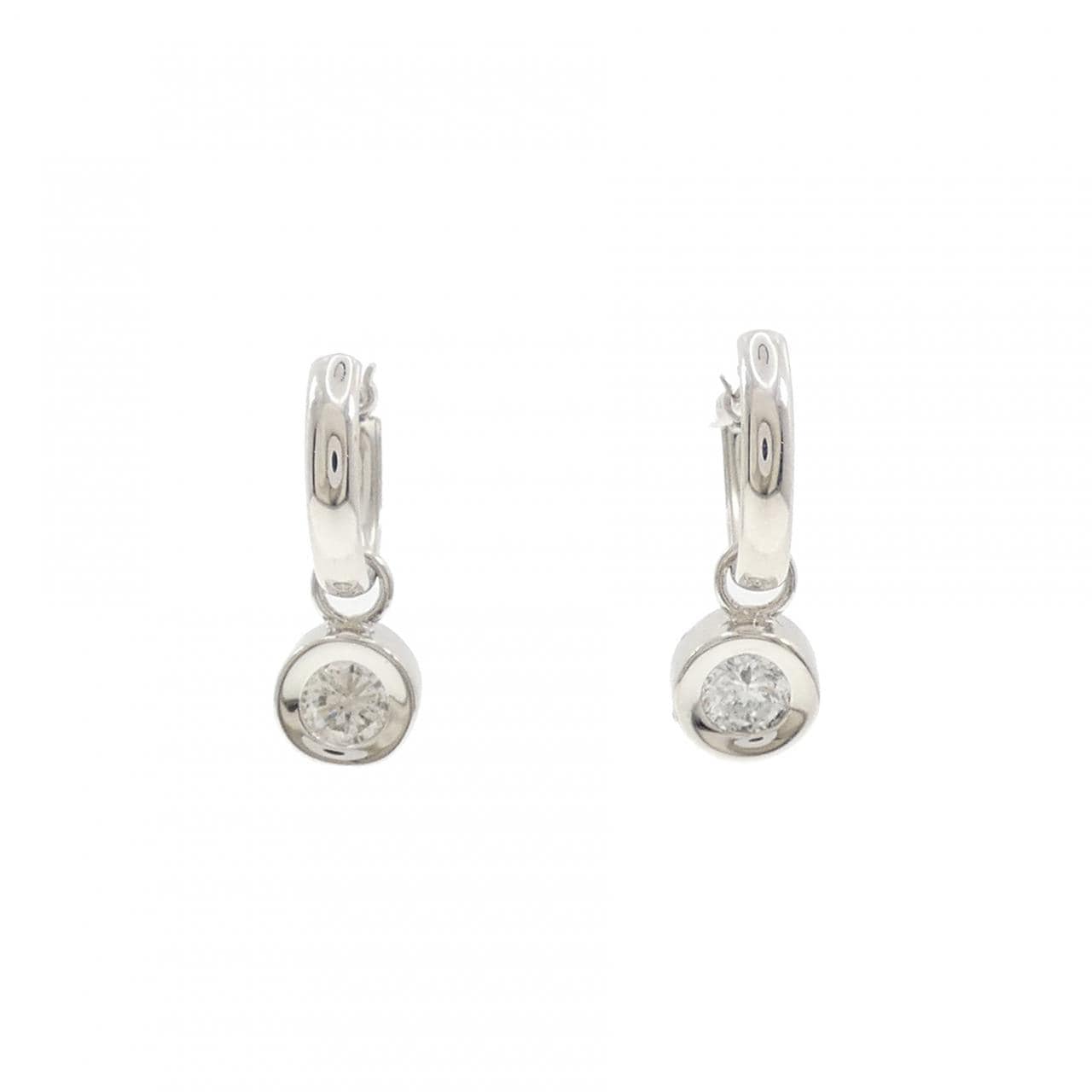 K14WG/PT900 2WAY ダイヤモンド ピアス 0.50CT