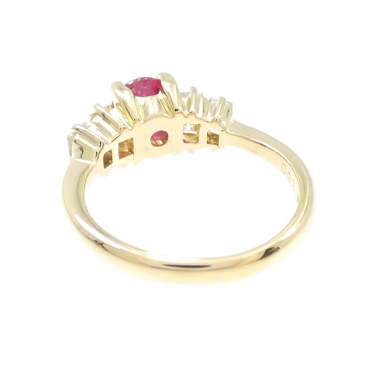 K18YG ルビー リング 0.92CT