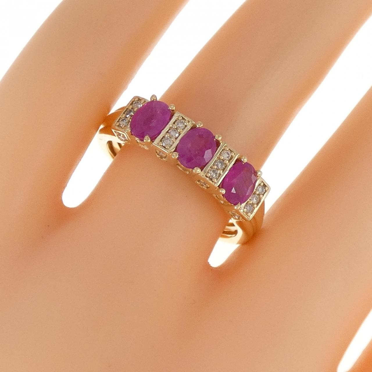 K18YG Ruby Ring 0.90CT