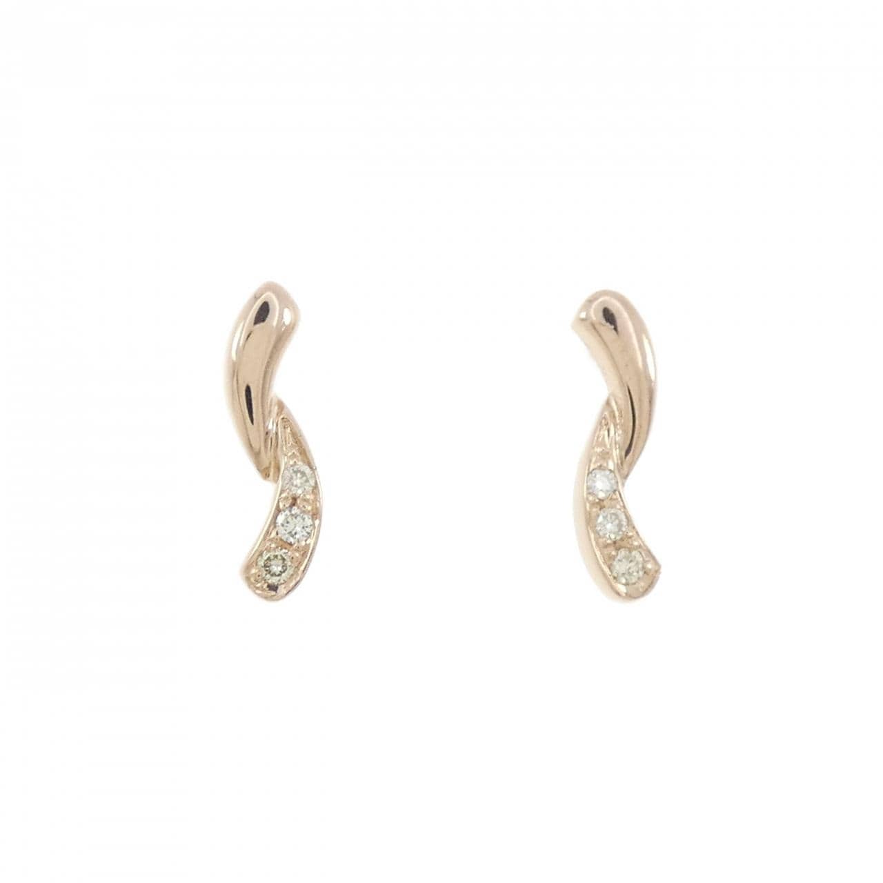K18PG Diamond earrings