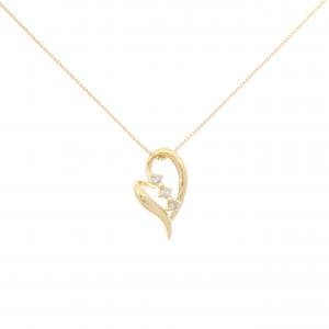 K18YG ハート ダイヤモンド ネックレス 0.04CT