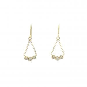 K10YG ダイヤモンド ピアス