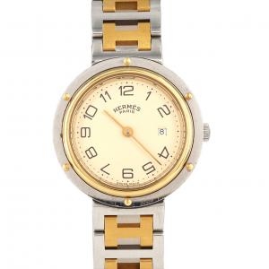 【ノーメンテナンス還元価格】エルメス クリッパー　コンビ SSxGP クォーツ