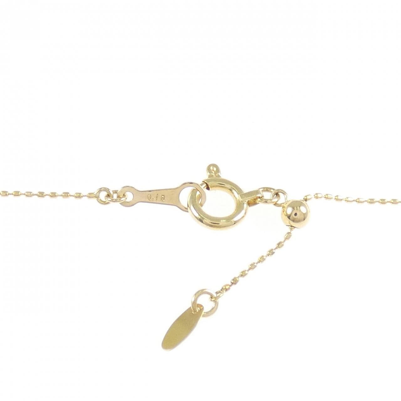 K18YG ソリティア ダイヤモンド ネックレス 0.10CT