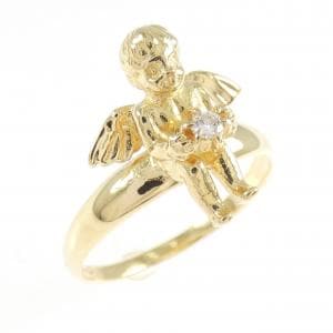 K18YG エンジェル ダイヤモンド リング 0.03CT