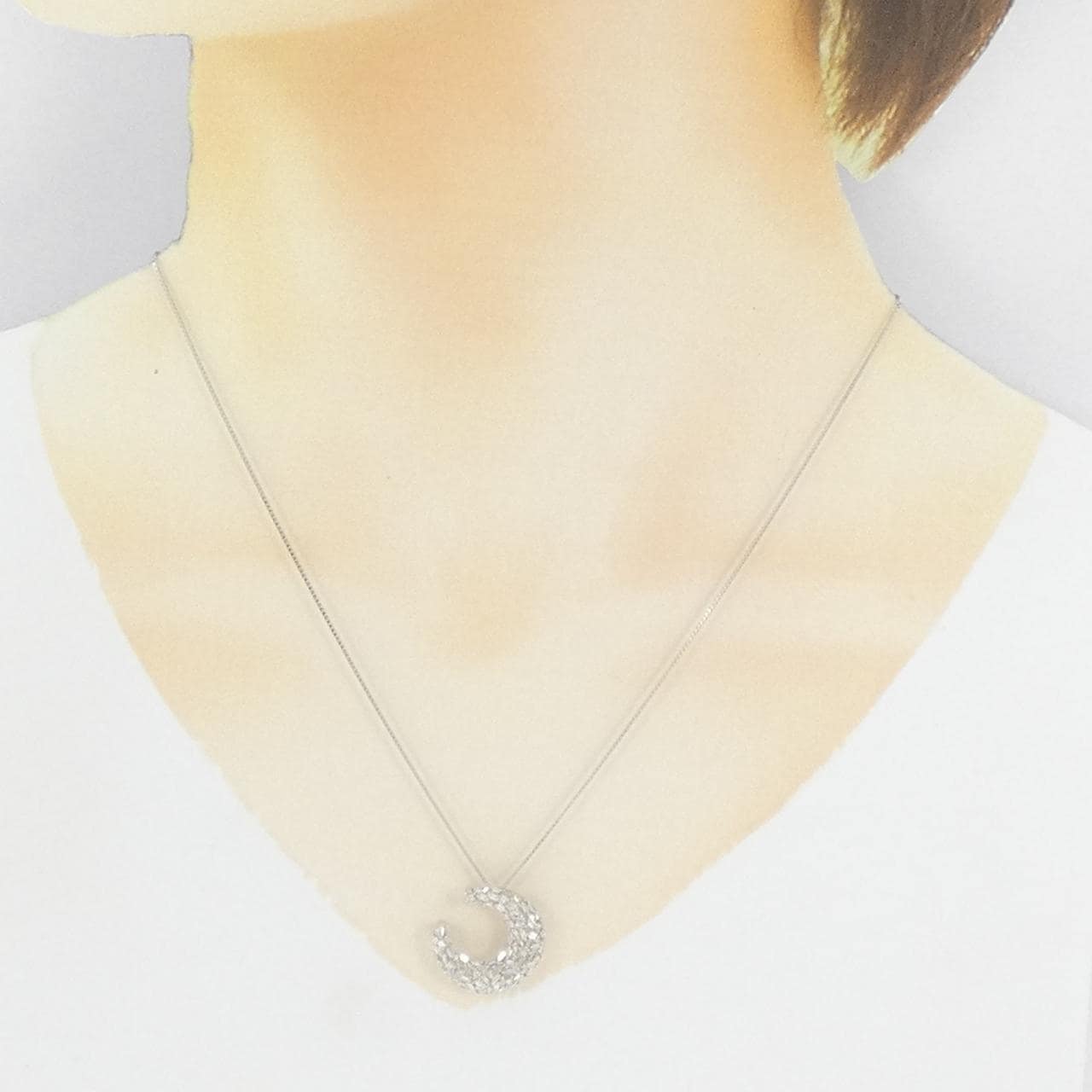 K18WG ダイヤモンド ネックレス 0.50CT