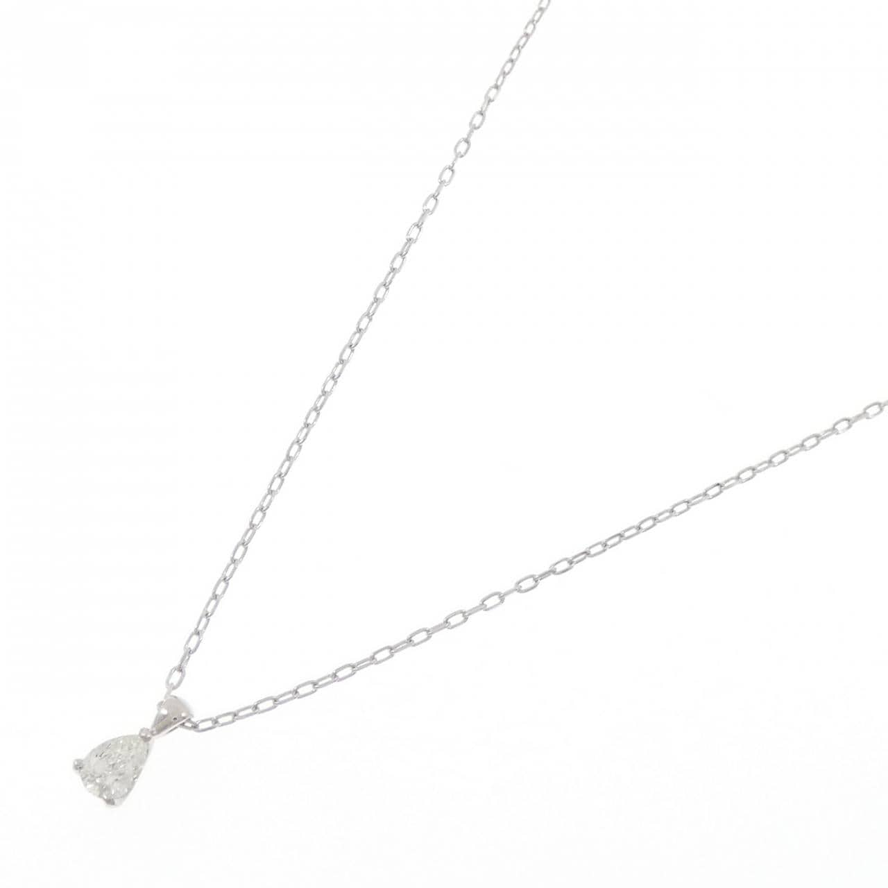 K18WG ダイヤモンド ネックレス 0.19CT