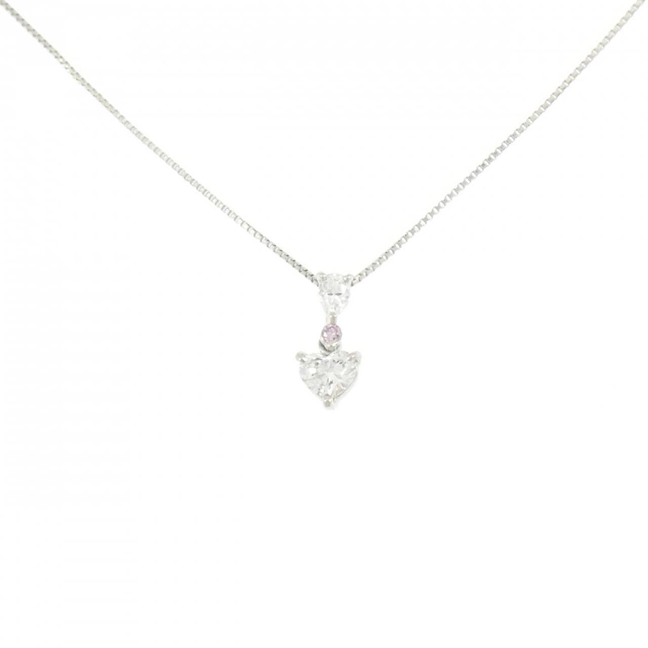 PT900/PT850 ダイヤモンド ネックレス 0.244CT F SI2 ハートシェイプ