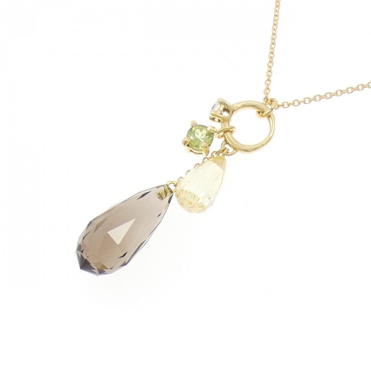 K18YG カラーストーン ネックレス