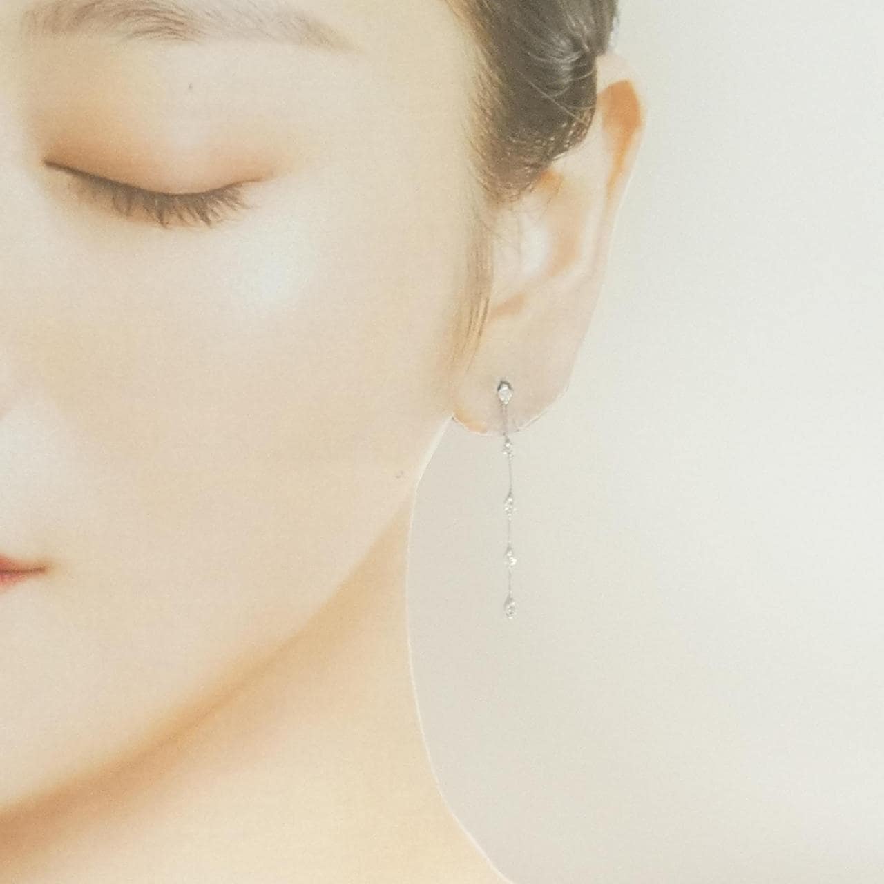 K18WG ダイヤモンド ピアス 0.50CT