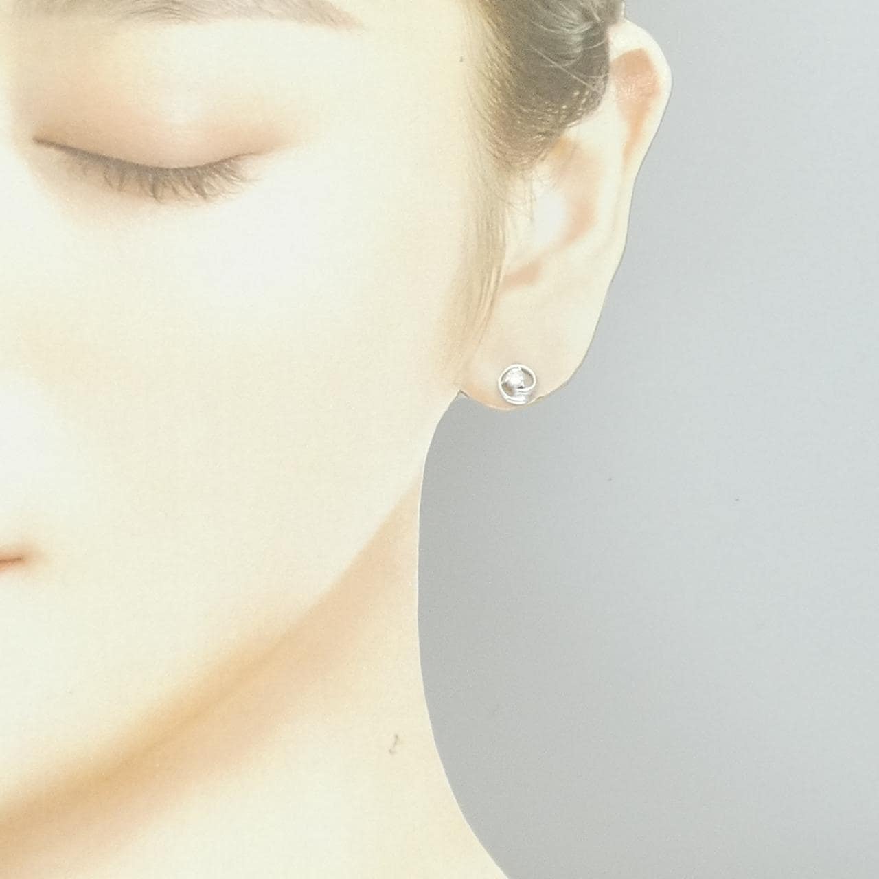 K14WG ダイヤモンド ピアス 0.20CT