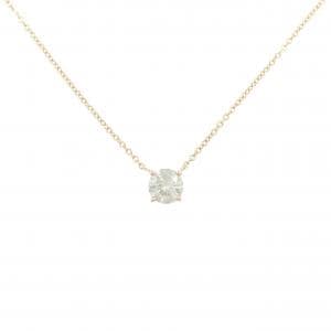 K18PG ソリティア ダイヤモンド ネックレス 1.112CT