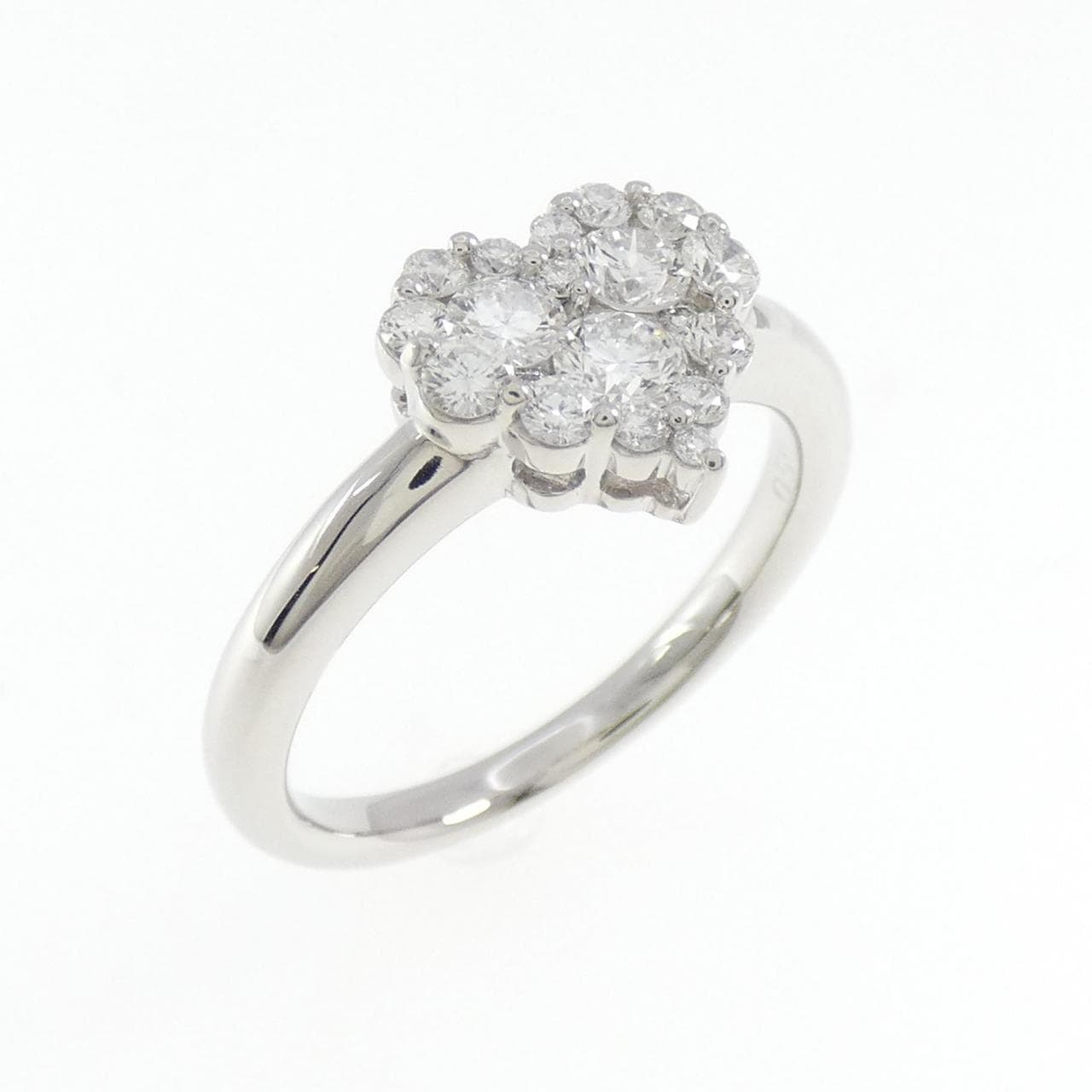 PT ハート パヴェ ダイヤモンド リング 0.50CT