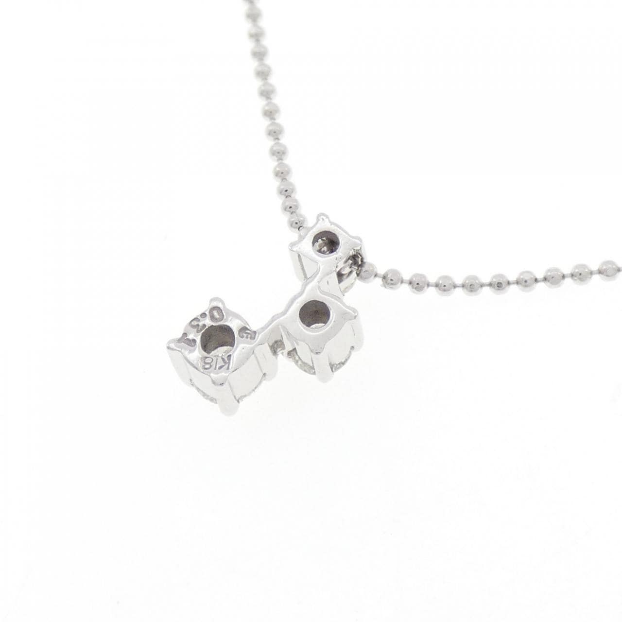 K18WG ダイヤモンド ネックレス 0.31CT