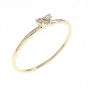 K10YG ハート ダイヤモンド リング 0.03CT