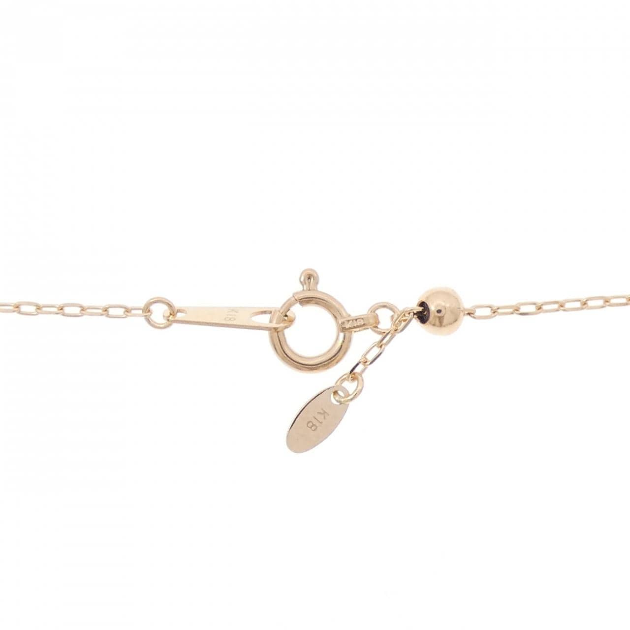 K18PG クロス ダイヤモンド ネックレス 0.20CT