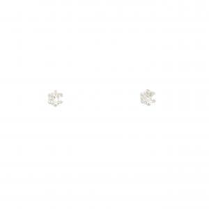 【新品】PT900 ソリティア ダイヤモンド ピアス 0.10CT