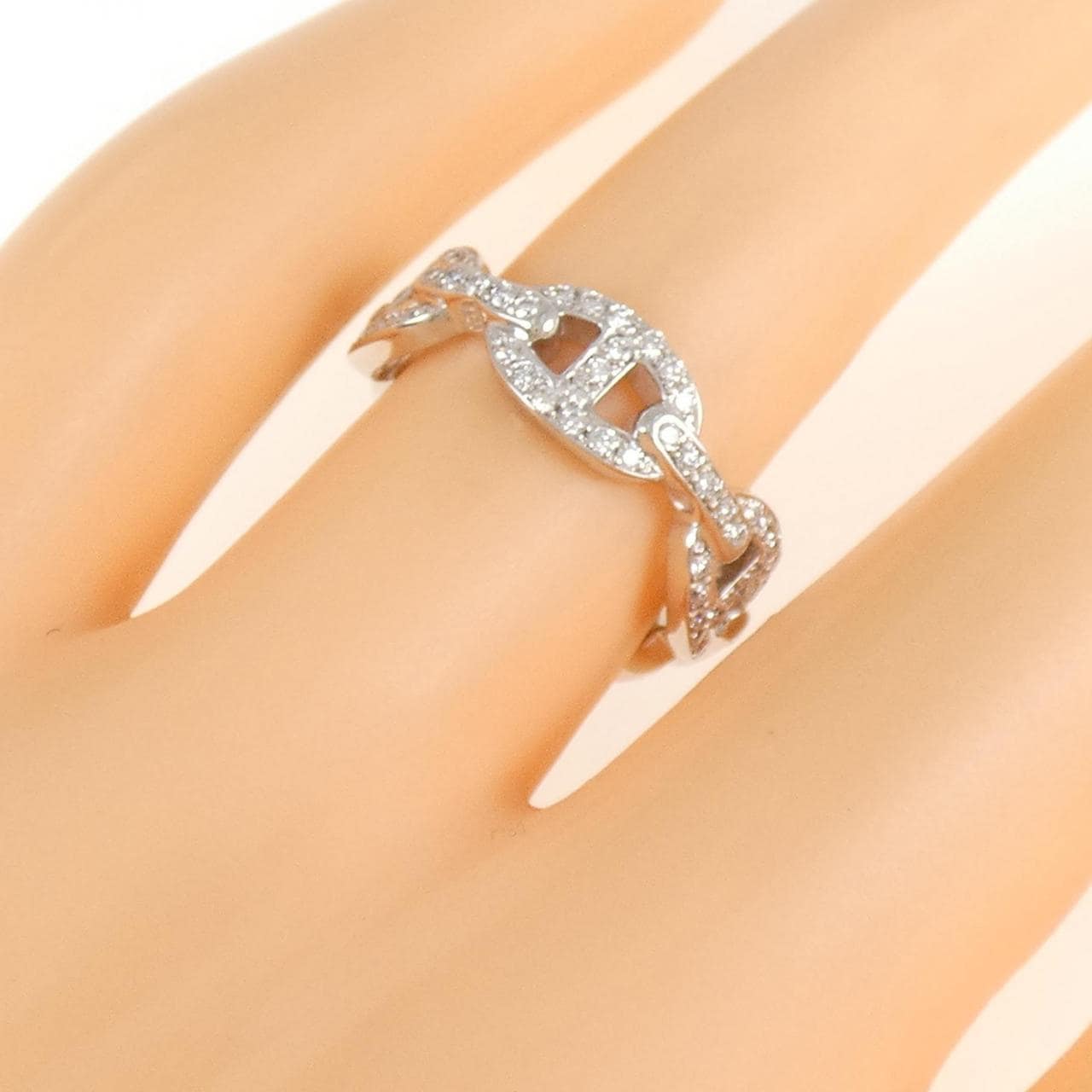 エルメス シェーヌ ダンクル アンシェネ リング 0.58CT