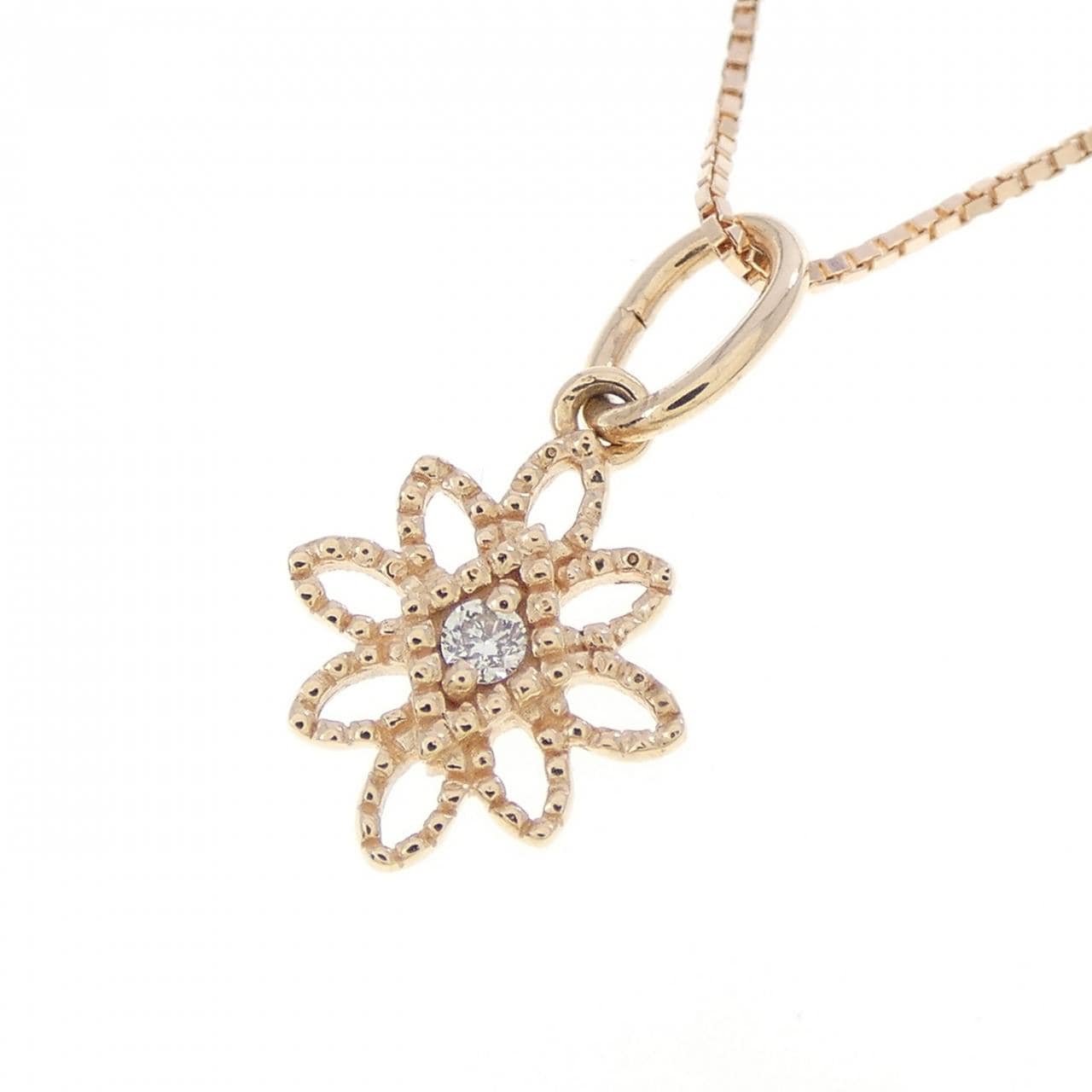アガット ダイヤモンド ネックレス 0.01CT