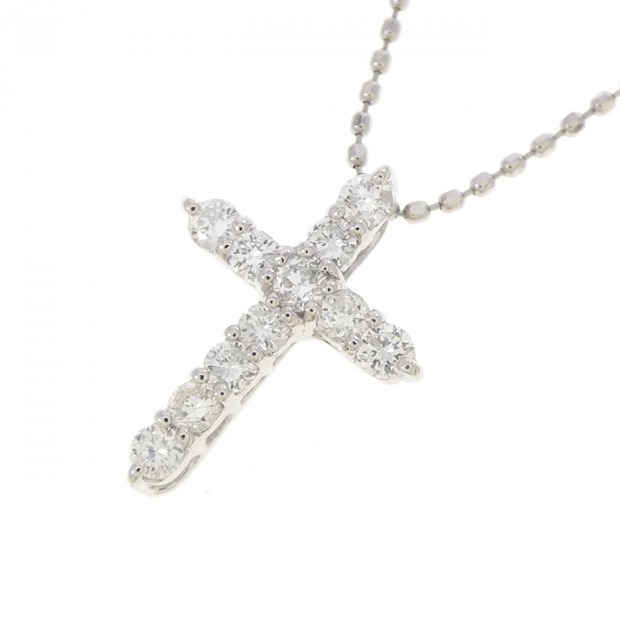 PT900/PT850 クロス ダイヤモンド ネックレス 0.32CT
